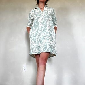 Terzo Millennio Mini Green Floral Dress